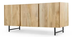 Aparador Aphra 3 puertas – Mango clara y negro