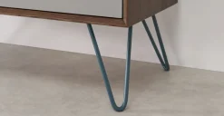 Aparador compacto Dotty – Roble oscuro y gris