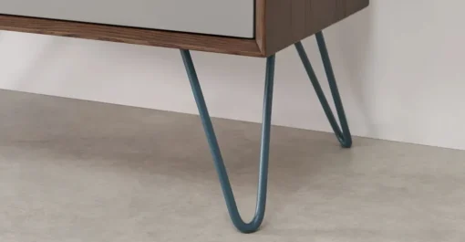 Aparador compacto Dotty – Roble oscuro y gris
