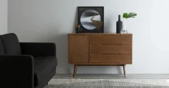 Aparador compacto Jenson – Roble oscuro