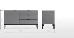 Aparador compacto Marcell – Gris