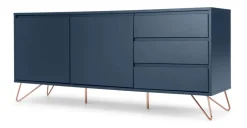 Aparador Elona – Azul oscuro y cobre