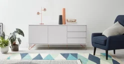 Aparador Elona – Gris y cobre