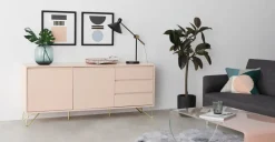 Aparador Elona – Rosa y cobre