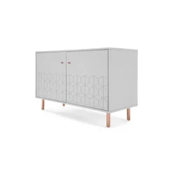 Aparador Hedra – Gris y cobre