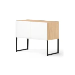 Aparador Hopkins – Roble y blanco