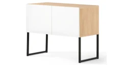 Aparador Hopkins – Roble y blanco