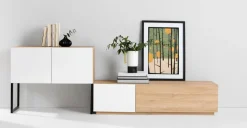 Aparador Hopkins – Roble y blanco