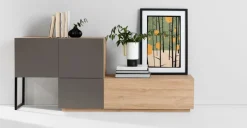 Aparador Hopkins – Roble y gris