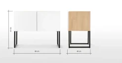 Aparador Hopkins – Roble y blanco