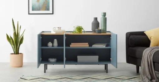 Aparador Mino – Roble y azul