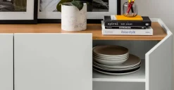 Aparador Mino – Roble y gris