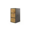 Archivador de 3 cajones Stow – Acero Inoxidable Vintage