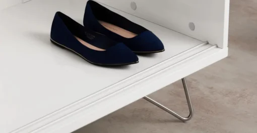 Armario con puertas correderas Elona – Blanco brillante