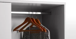 Armario con puertas correderas Elona – Gris y cobre