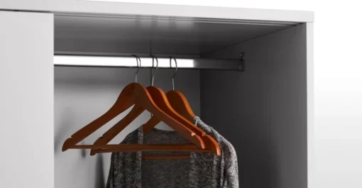 Armario con puertas correderas Elona – Gris y cobre