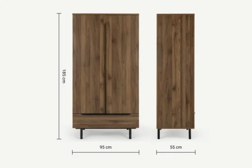 Armario Damien – Efecto Walnut Black