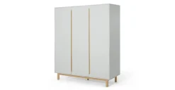 Armario de 3 puertas Jayden – Gris y roble