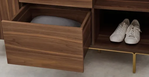 Armario de 3 puertas Keaton – Nogal