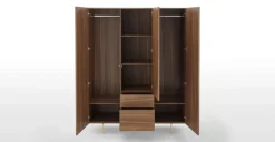 Armario de 3 puertas Keaton – Nogal