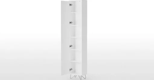 Armario de baño Elona – Blanco y cromo