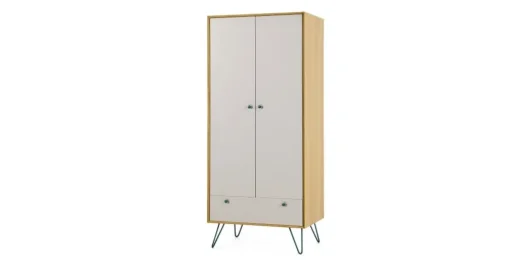 Armario doble Dotty – Roble & gris