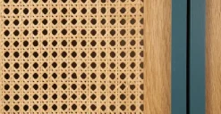 Armario doble Reema – Roble natural y mimbre