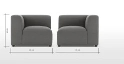 Asiento Esquinero Modular Juno – Gris Marga