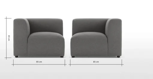 Asiento Esquinero Modular Juno – Gris Marga
