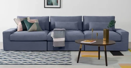 Asiento Modular con Funda Extraíble Trent – Azul Lavado