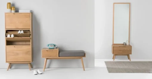 Banco con almacenaje Jenson – Roble