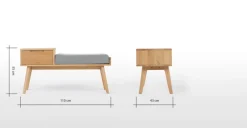 Banco con almacenaje Jenson – Roble