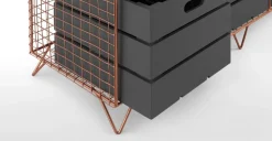 Banco de almacenamiento Amph – Cobre y gris