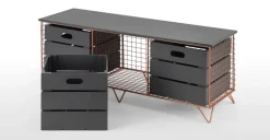 Banco de almacenamiento Amph – Cobre y gris