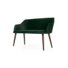 Banco de comedor compacto Lule – Pino terciopelo verde