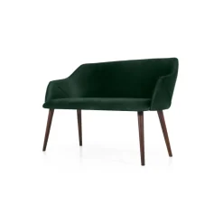 Banco de comedor compacto Lule – Pino terciopelo verde