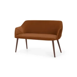 Banco de comedor compacto Lule – Terciopelo naranja