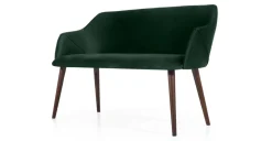 Banco de comedor compacto Lule – Pino terciopelo verde