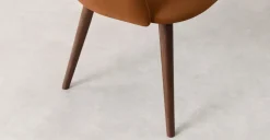 Banco de comedor compacto Lule – Terciopelo naranja