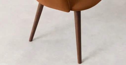 Banco de comedor compacto Lule – Terciopelo naranja