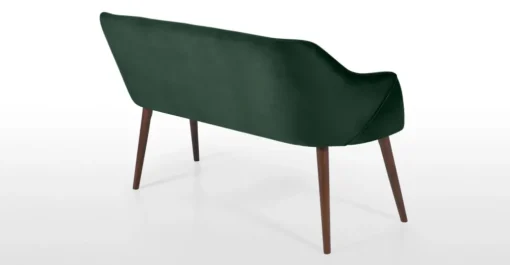 Banco de comedor compacto Lule – Pino terciopelo verde