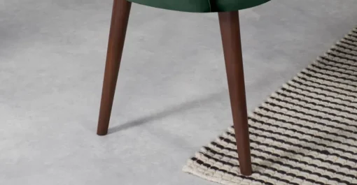 Banco de comedor compacto Lule – Pino terciopelo verde