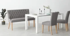 Banco de comedor Flynn – Gris grafito