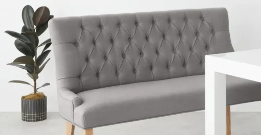 Banco de comedor Flynn – Gris grafito