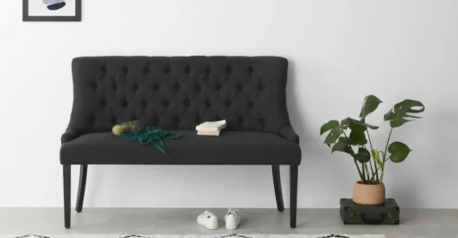 Banco de comedor Flynn – Negro noche