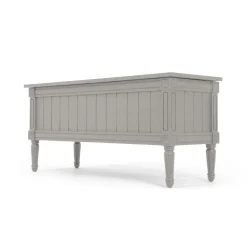 Banco otomana vintage Bourbon – Gris
