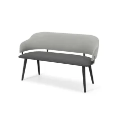 Banco para comedor Neilson – Gris granizo y negro
