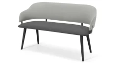 Banco para comedor Neilson – Gris granizo y negro