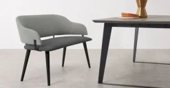 Banco para comedor Neilson – Gris granizo y negro