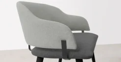 Banco para comedor Neilson – Gris granizo y negro